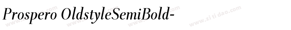 Prospero OldstyleSemiBold字体转换